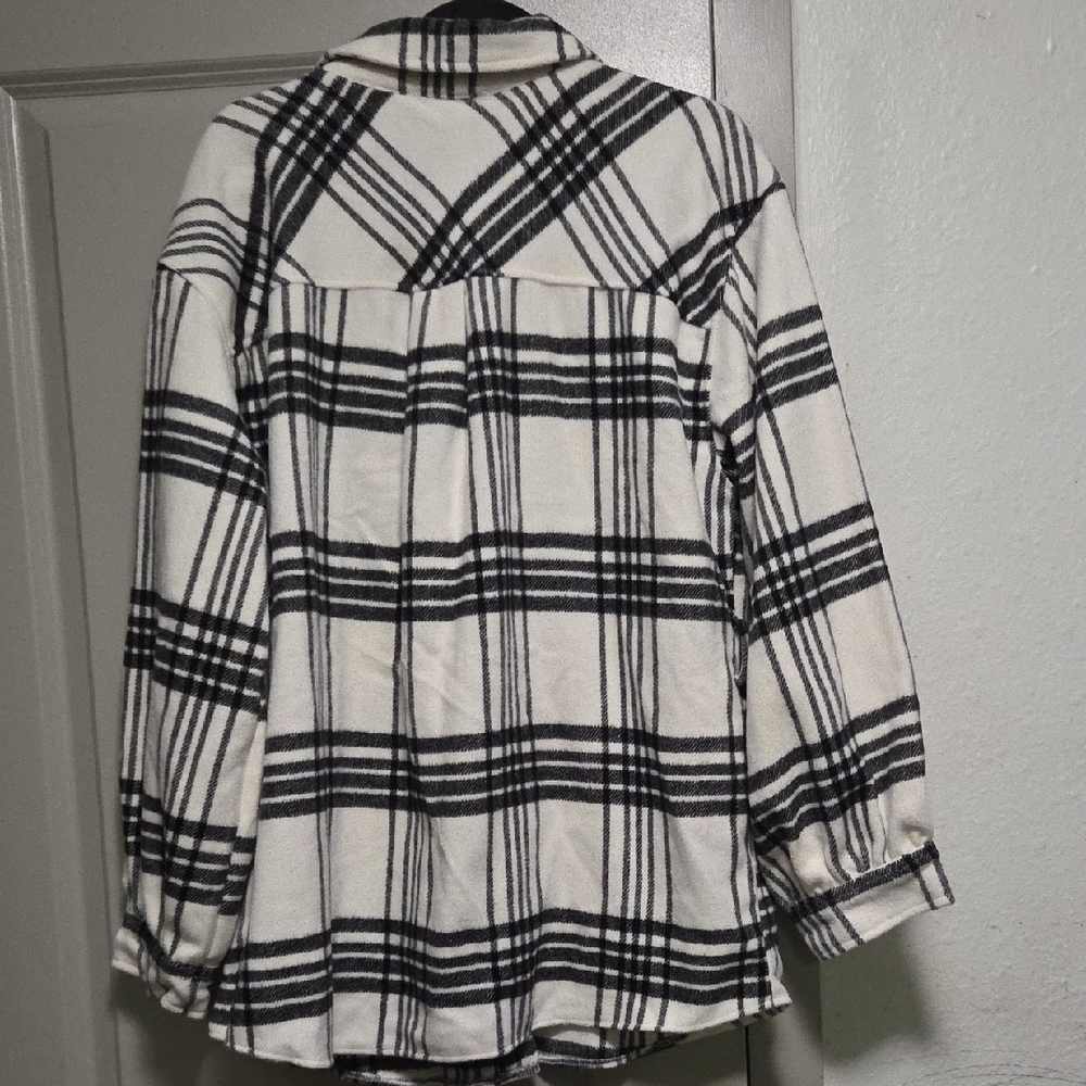 Laundry By Shelli Segal Black and White Plaid Jacket - Picture 3 of 3